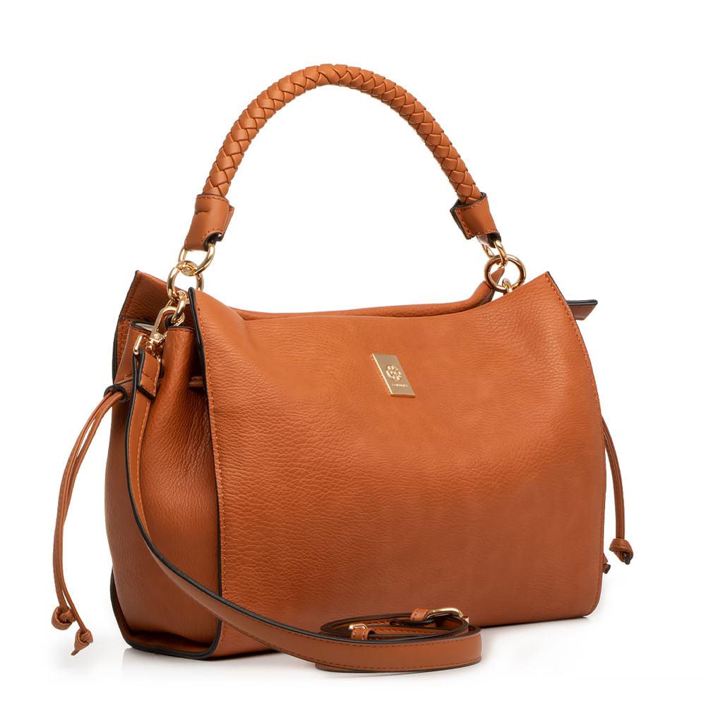 Bolsa Caramelo Alça Texturizada