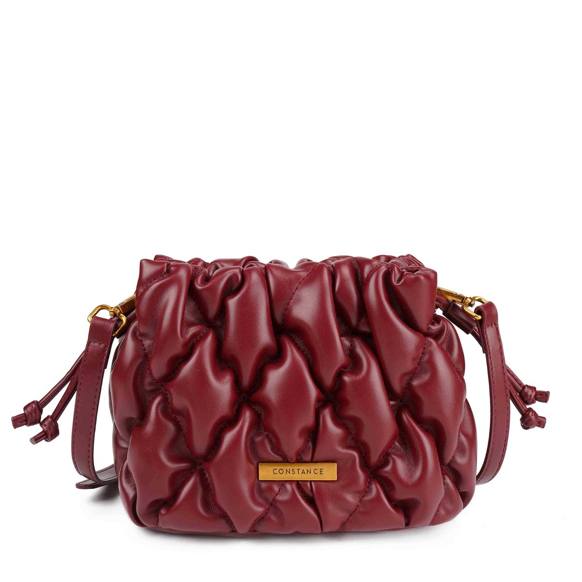Bolsa Bucket Matelassê Bordô