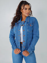 Jaqueta Cropped Feminina Jeans Claro Básica