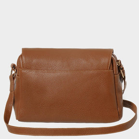 Bolsa Tiracolo Chocolate Em Couro
