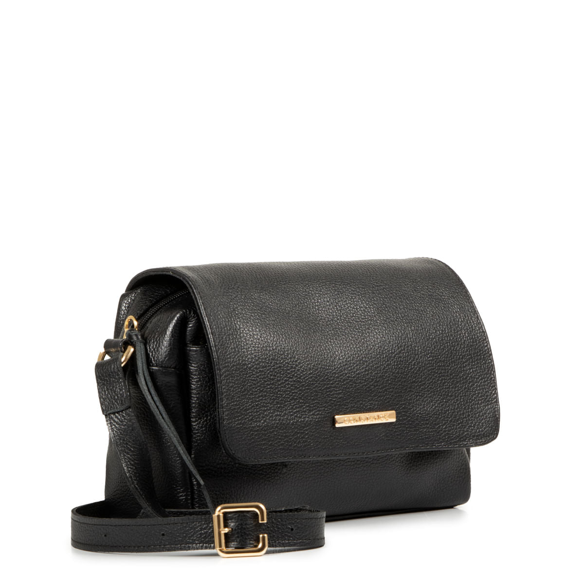 Bolsa Tiracolo Couro Preto