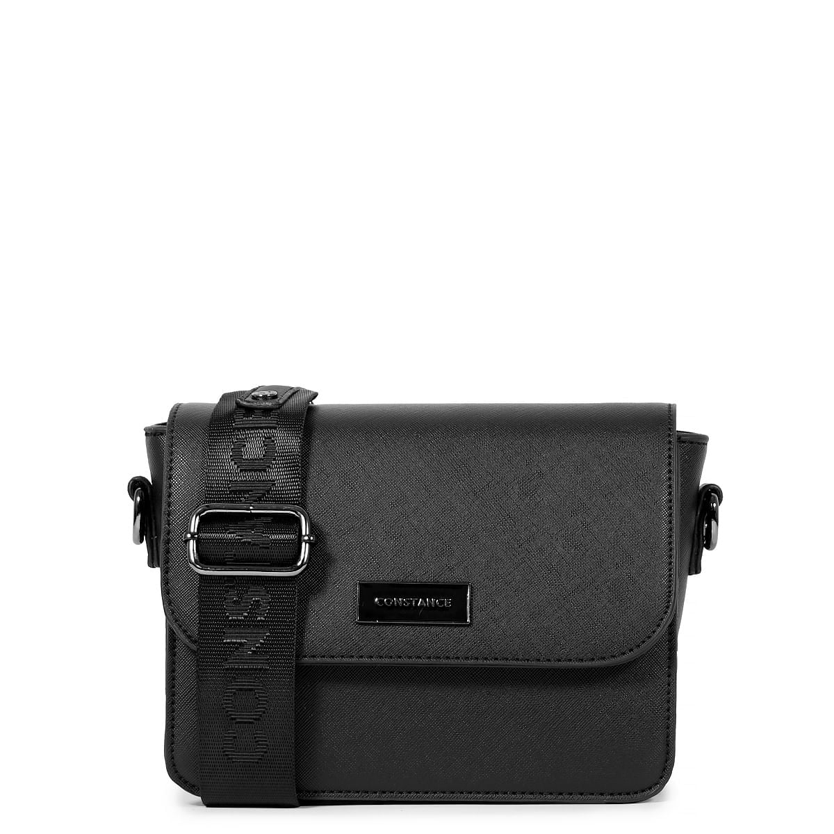 Bolsa Transversal Preta Alça Gorgurão