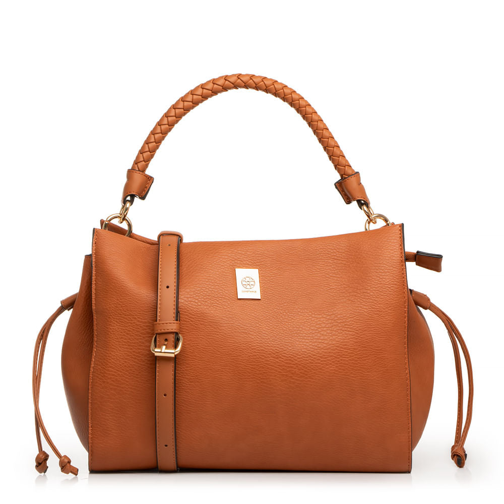 Bolsa Caramelo Alça Texturizada
