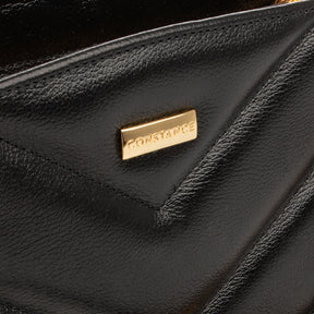 Bolsa Couro Preta Matelassê