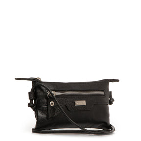 Bolsa Tiracolo Mini Couro Preta