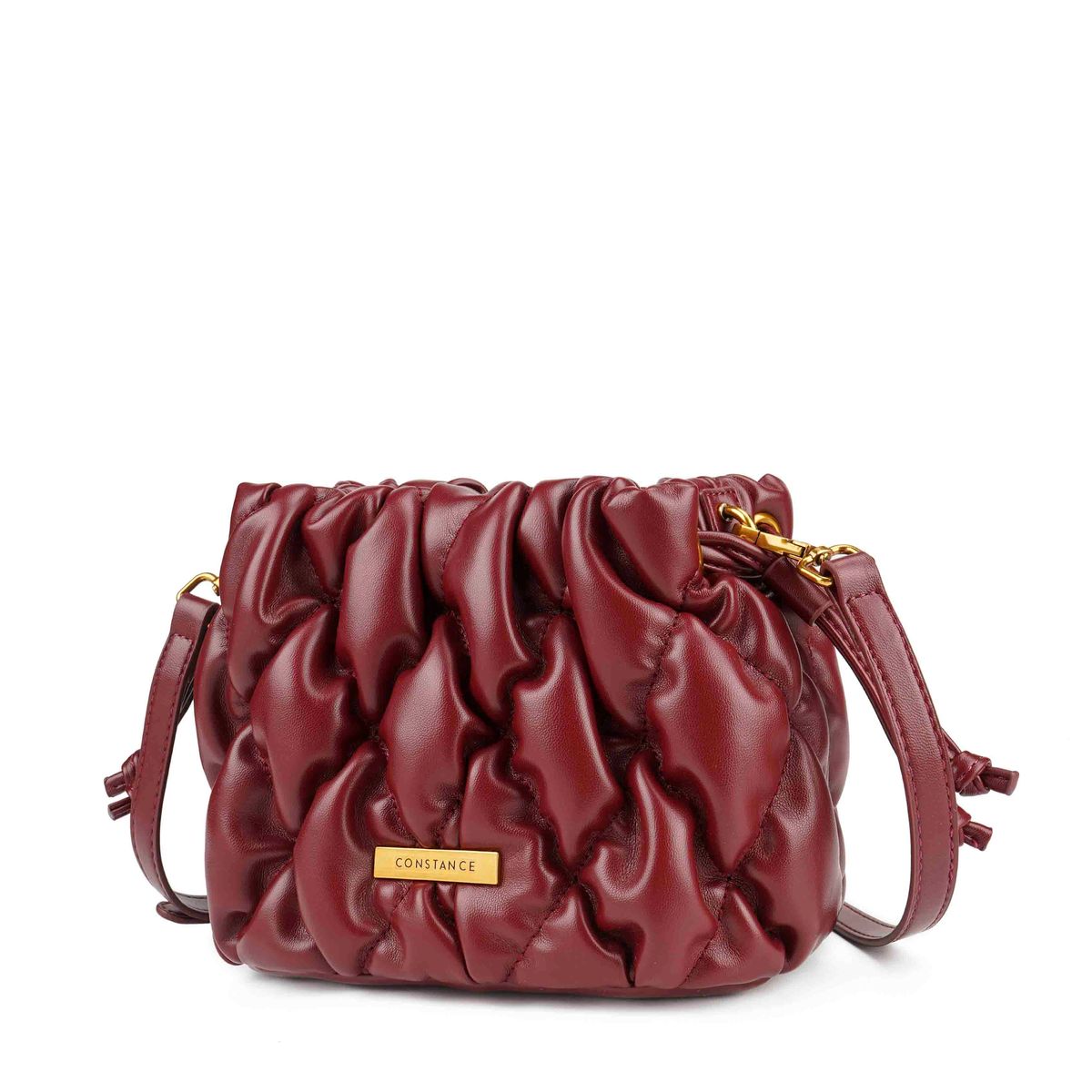 Bolsa Bucket  Matelassê Bordô