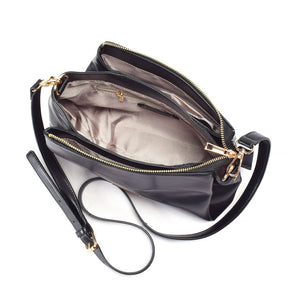 Bolsa Tiracolo Repartições Preto